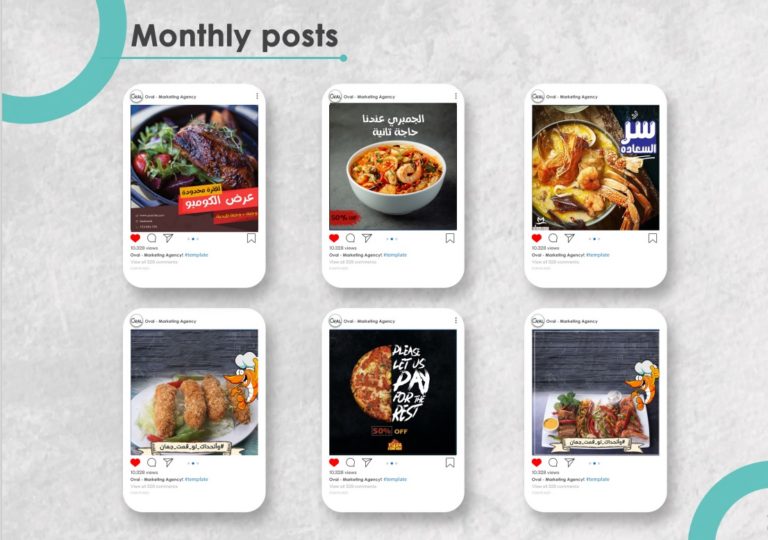 restaurants monthly posts